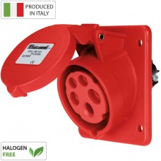 Βιομηχανική Πρίζα Πίνακα 16A 5P 400V Κόκκινο IP44 EC69054